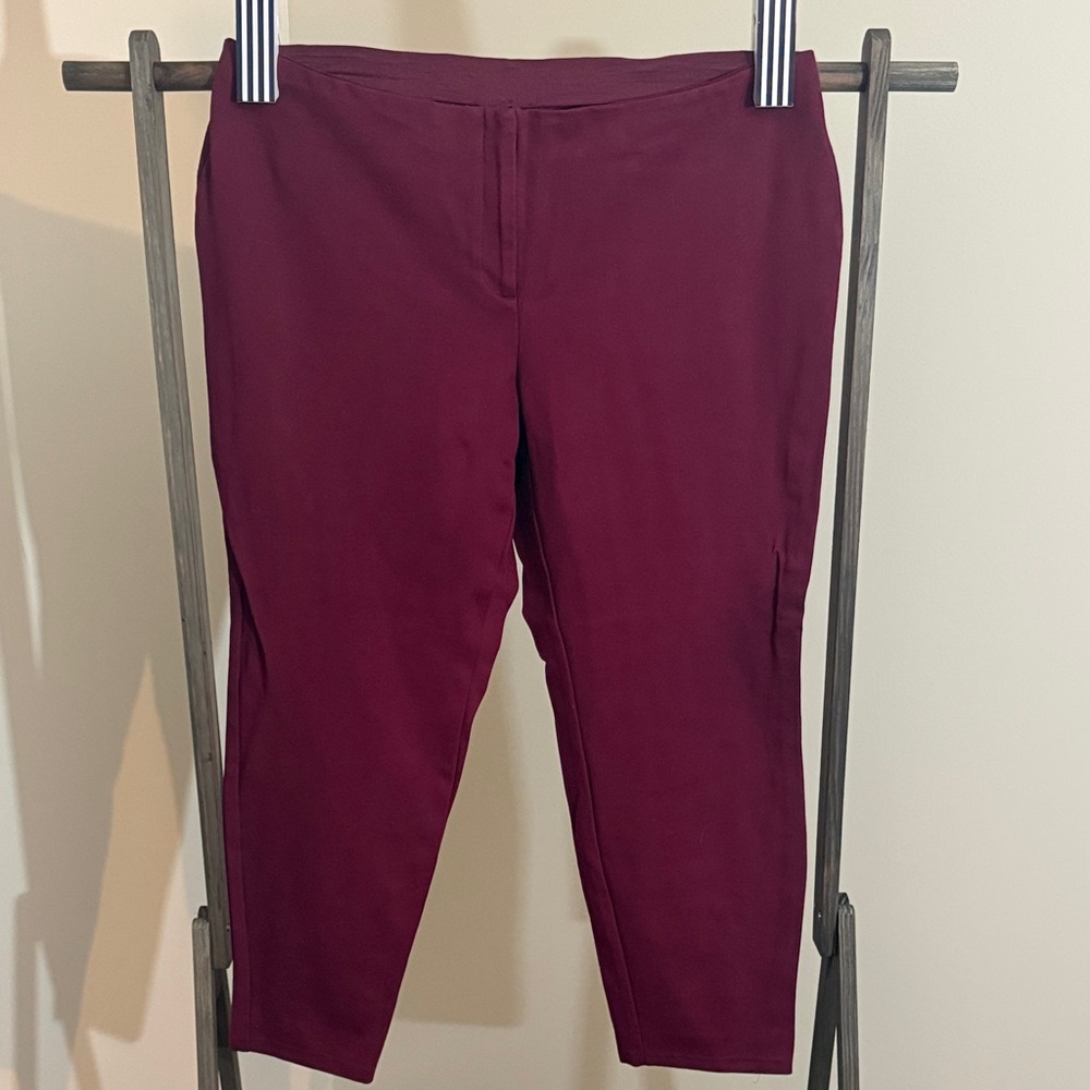 Alfani | Women's Burgundy Pants Rayon Blend